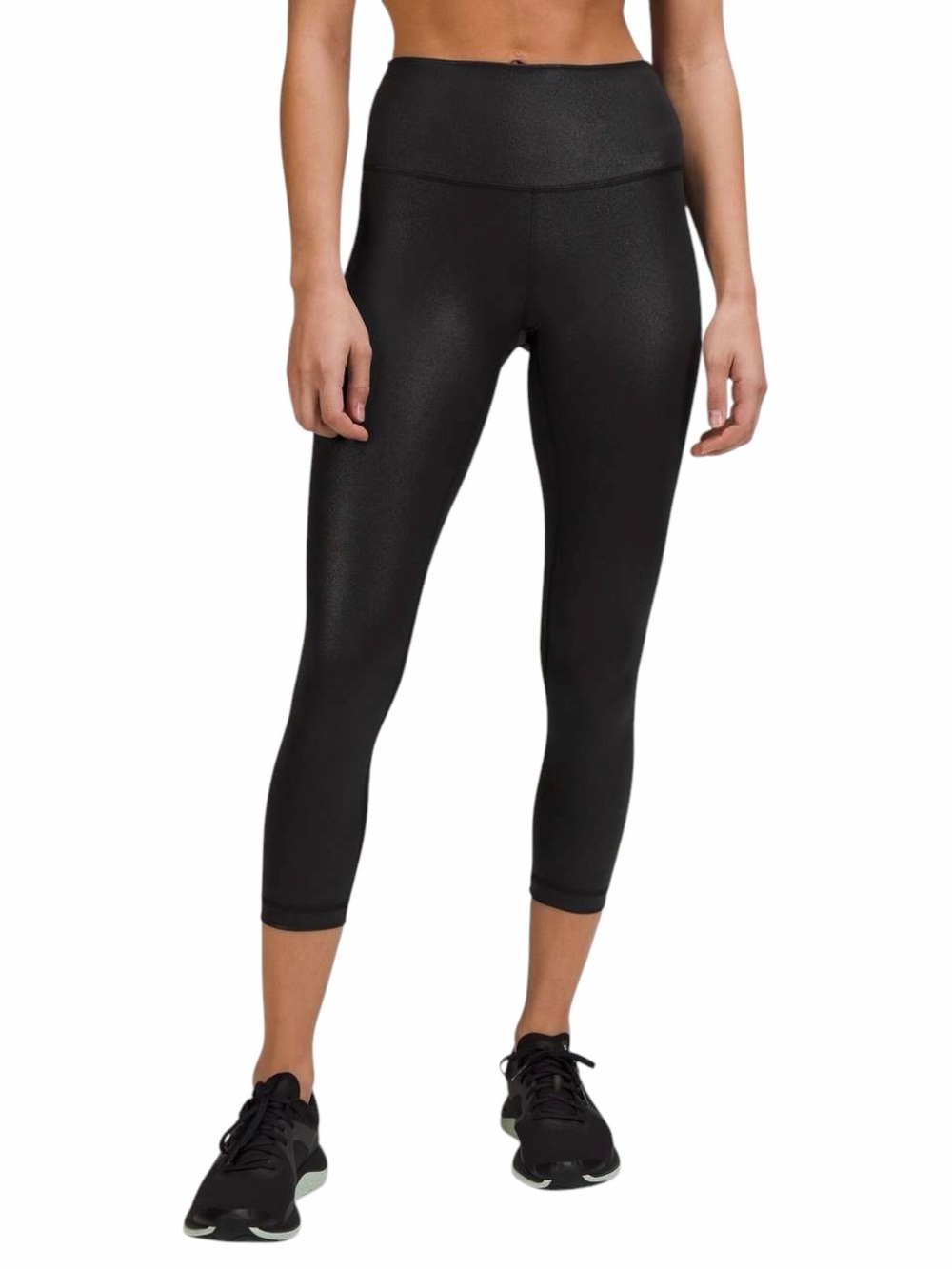 Lululemon Wunder Train High-Rise Leggings 23" Black Foil Everlux Sz 10